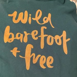 Small cropped bell sleeve sweatshirt